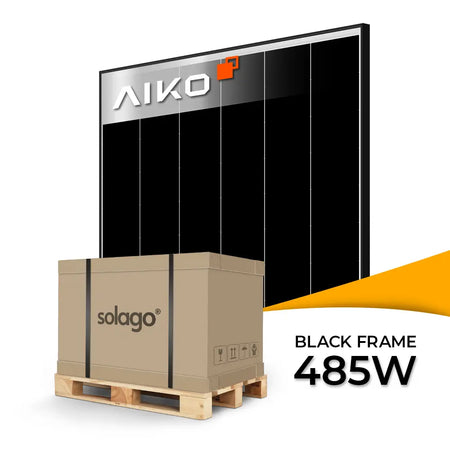 AIKO 485W zonnepanelen glas-glas zwart frame pallet
