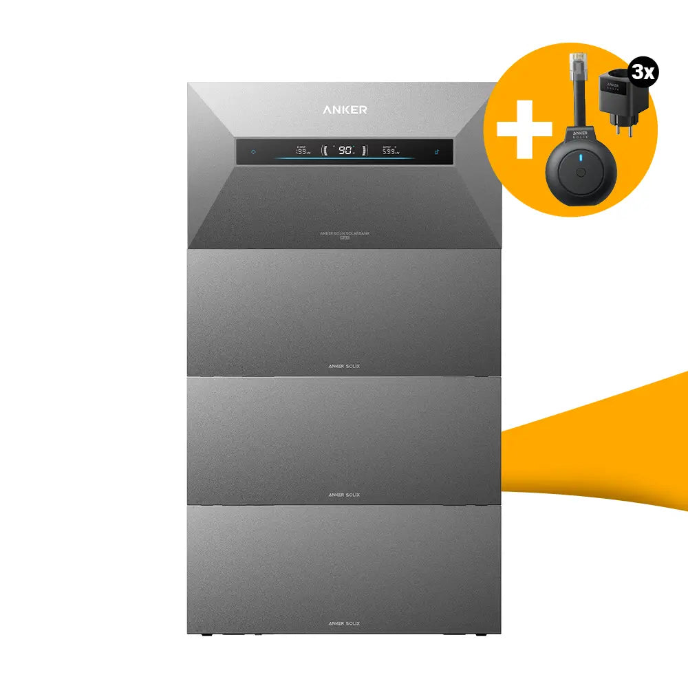 Anker Solix Solarbank Max AE111 28 kWh home battery storage with 3 expansion modules