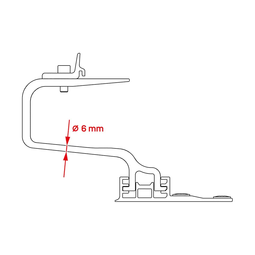 K2 Systems Dachhaken SingleHook 3S Light (Art.-Nr. 2004795) – leichter Aluminium-Dachhaken für Solarmodule, ideal für Schrägdächer mit Ziegeldeckung. Höhenmaße 123/129/137 mm, Auflagehöhe 40/47/55 mm, Materialstärke 6 mm. Abgebildet als Produktfoto und technische Zeichnungen mit Maßangaben. Erhältlich bei sh24.