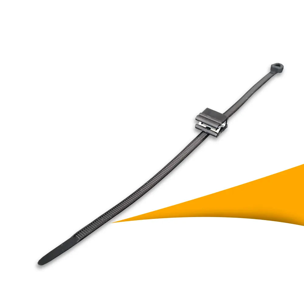Kabelbinders met clip, 200 mm - 100 stuks