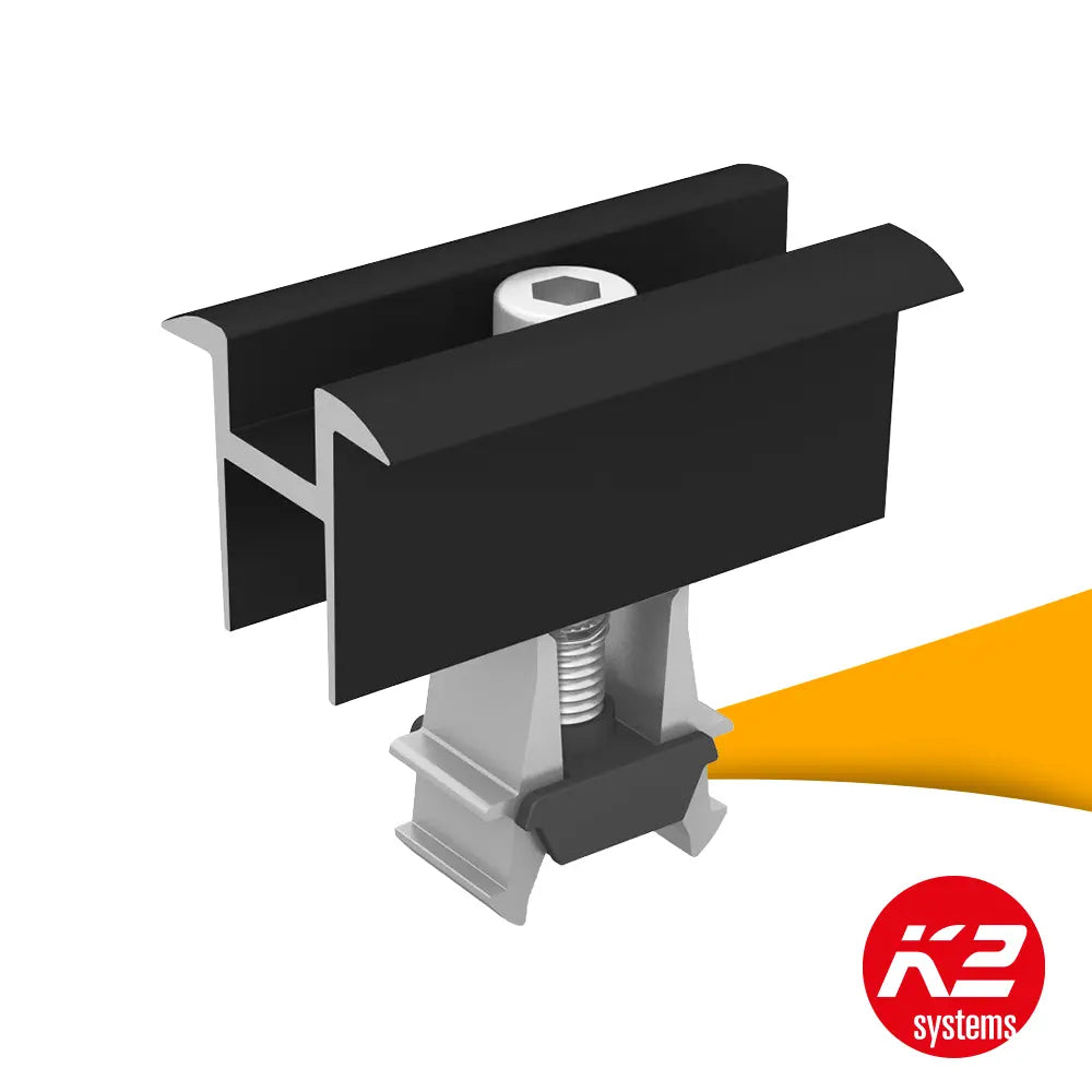 K2 middenklem Clamp MC 25 - 40 mm, zwart geanodiseerd - 2004148