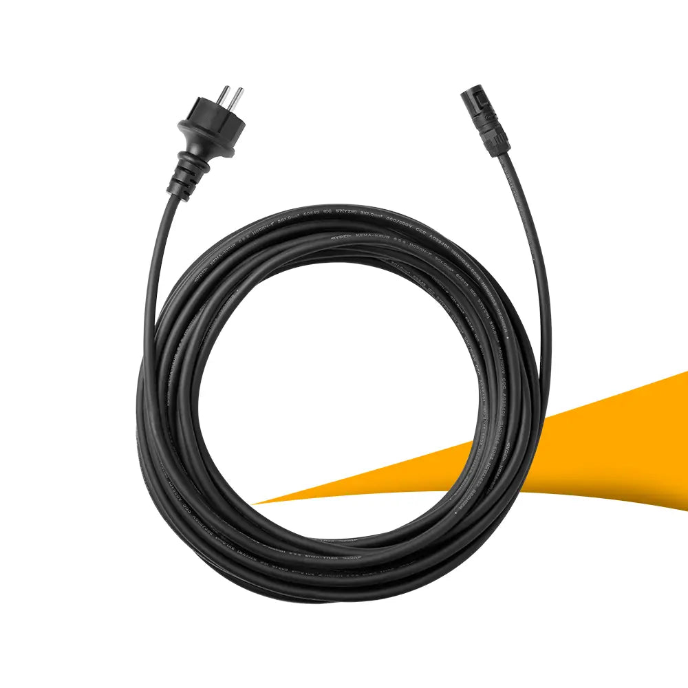 Anker 15 m Schuko kabel voor Solarbank 2/3 Pro kopen bij solago.nl – product op witte achtergrond met oranje podium
