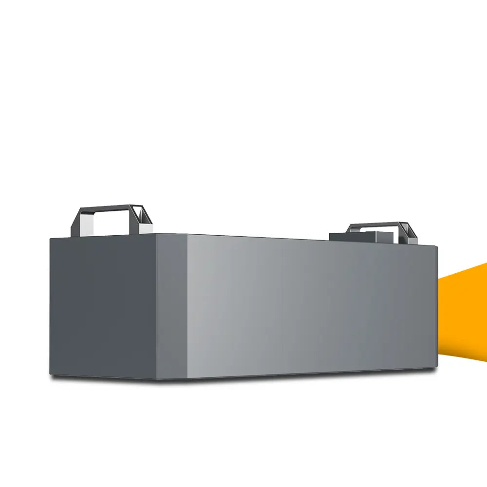 Donkergrijze KOSTAL HELIVOR HV batterijmodule (3,2 kWh) ter uitbreiding van het opslagsysteem.