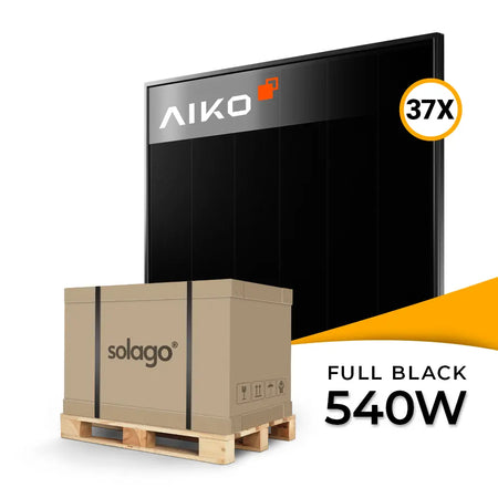 Produktbild AIKO Solar 540W Glas-Glas Full Black Modul AIKO-A540-MCE60Db Neostar 3S+60 - Palettenpreis (37 Stk.)