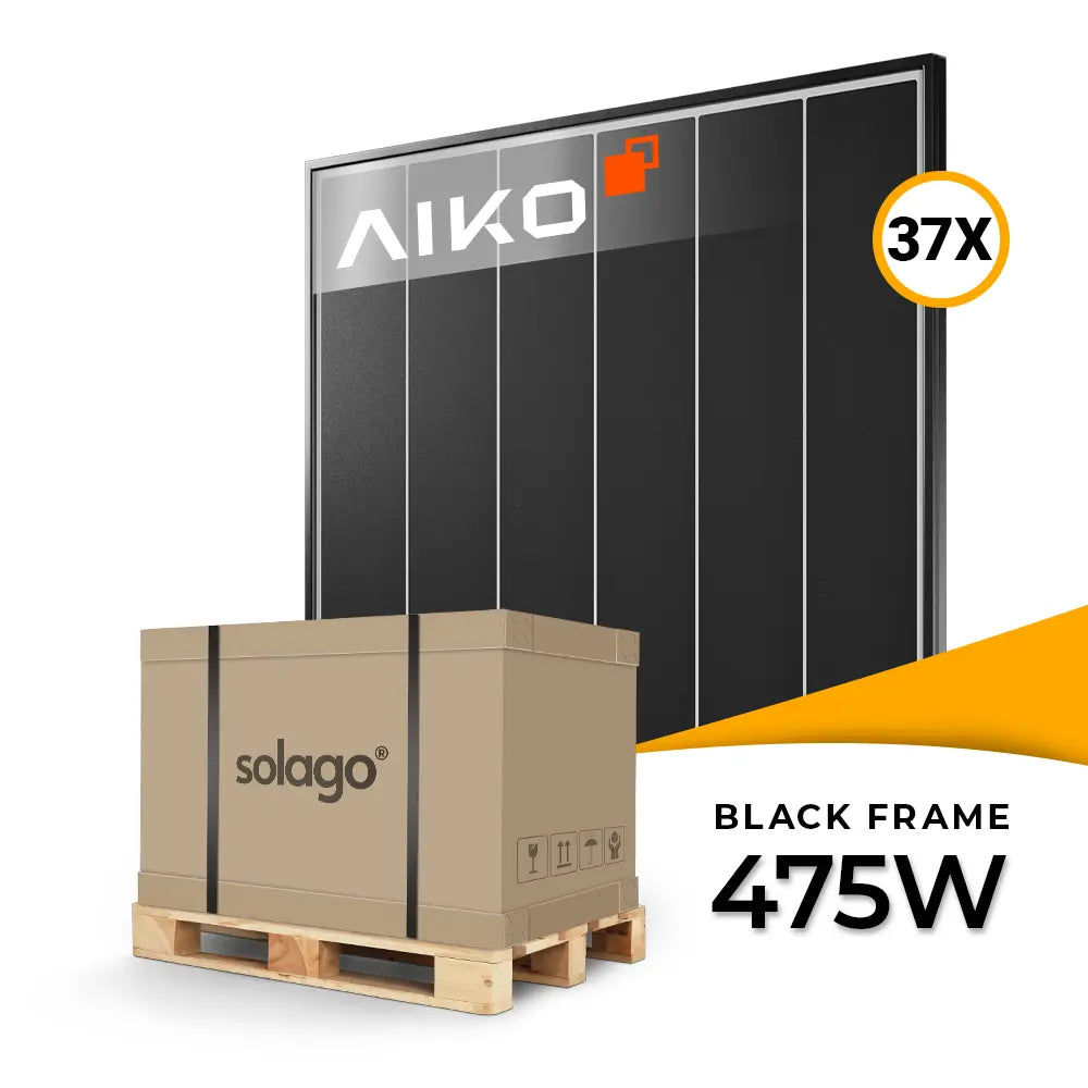 AIKO 475W Glas-Glas Black Frame Modul AIKO-A475-MCE54Dw Neostar 3P+54 Pallet 37 St.