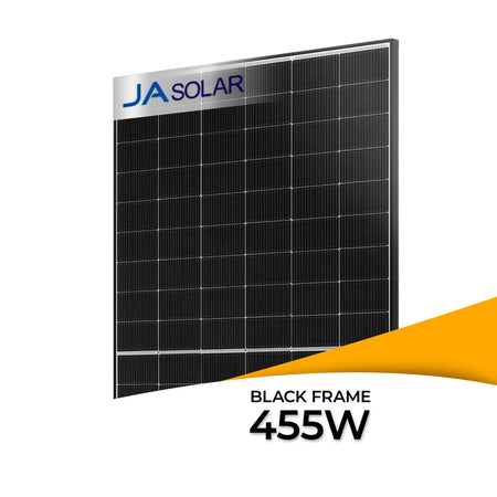 JA Solar 455W bifaciaal glas-glas zonne-energiemodule met zwart frame JAM54D40 – efficiënt PV-paneel voor hoge energieopbrengst (staffelprijs), nu solarmodule kopen bij solago.nl
