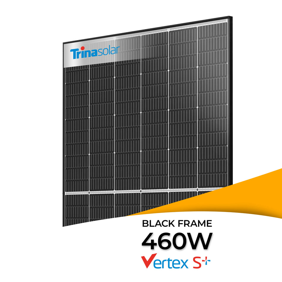 Trina Vertex S+ 460W glas-glas zonnepaneel met zwart frame TSM-NEG9R.28 – duurzaam PV-paneel met hoog rendement en sterke energieopbrengst (staffelprijs), nu zonnepaneel kopen bij solago.nl