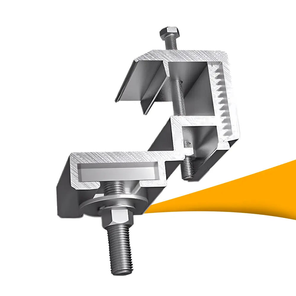 Alu klem bevestiging optimizer Van der Valk kopen bij solago.nl – klem op wit met oranje podium