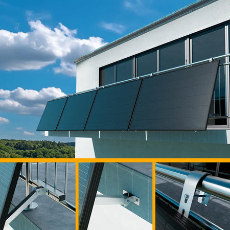 Balkonkraftwerk montagebeugel voor 4 zonnepanelen balkon kopen bij solago.nl