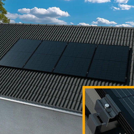 Balkonkraftwerk montagebeugel voor 4 zonnepanelen schuin dak kopen bij solago.nl