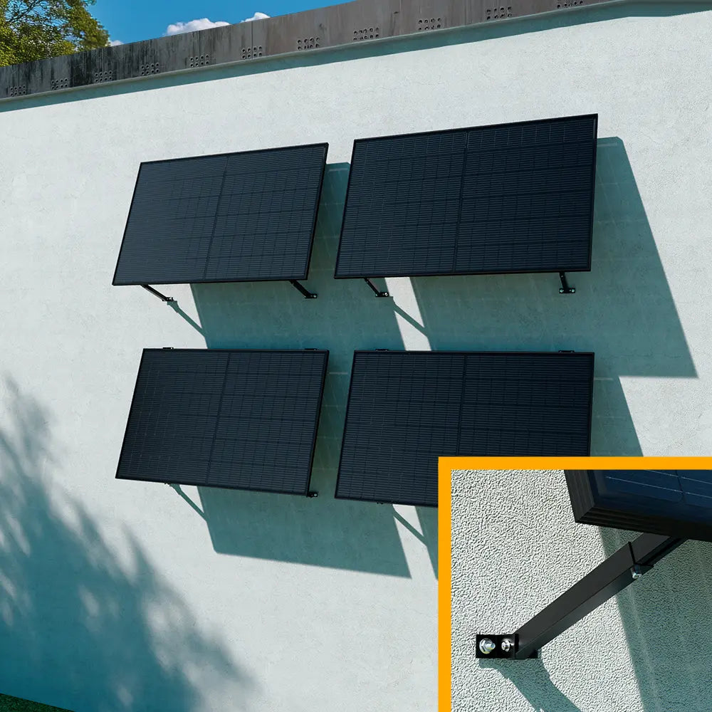 Balkonkraftwerk montagebeugel voor 4 zonnepanelen muur kopen bij solago.nl