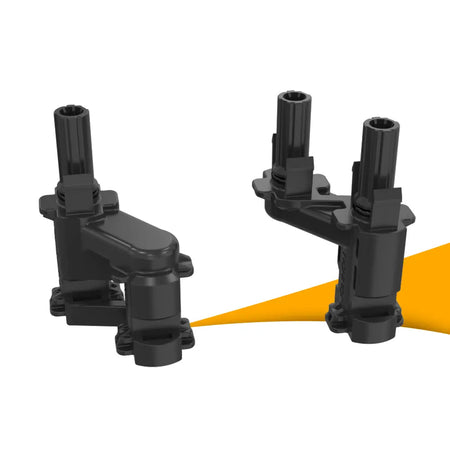 Y-adapter voor SBR/SBH energiesysteem kopen bij solago.nl – product op witte achtergrond met oranje podium