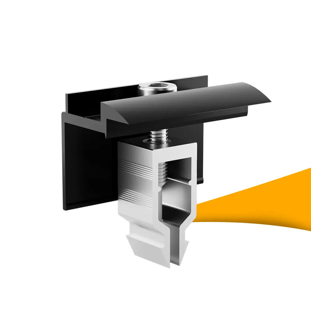 Eindklem kliksysteem zwart geanodiseerd - 30mm