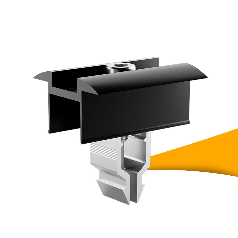 Mittelklemme Klick System schwarz, eloxiert - 30 mm