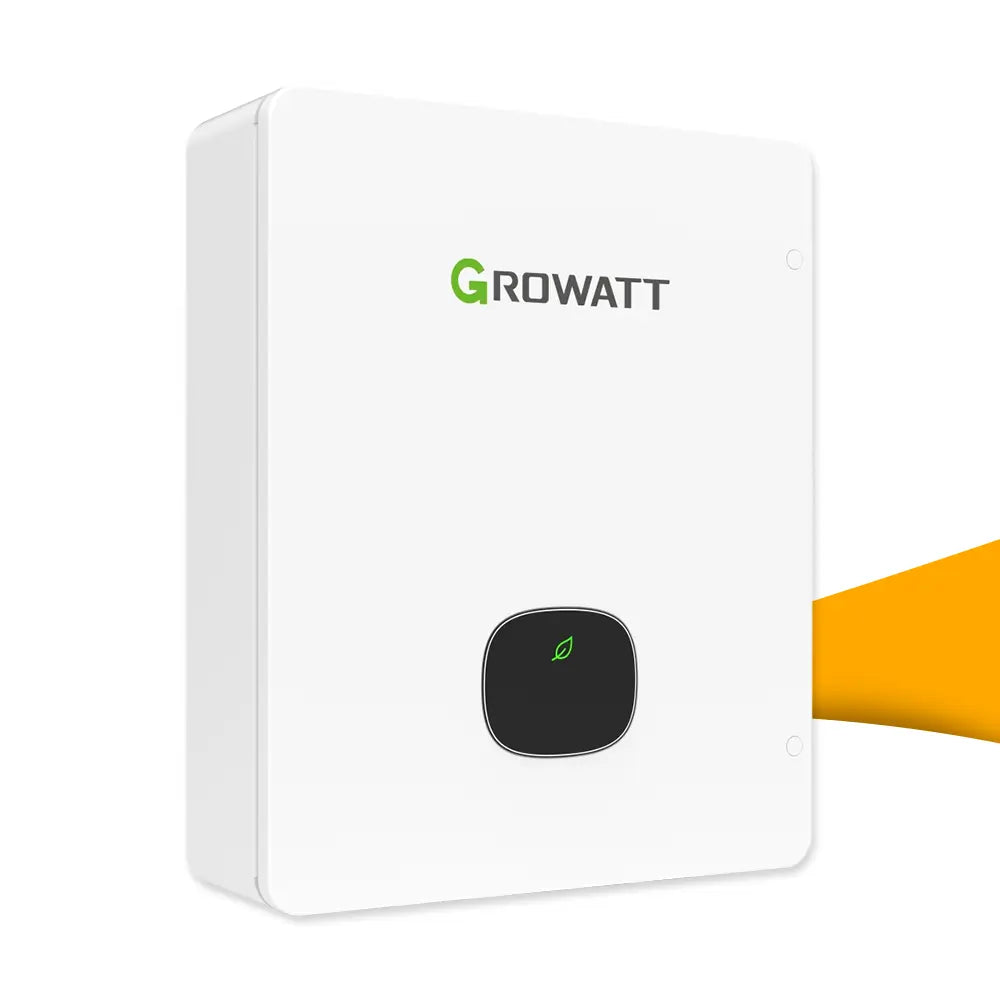 Growatt SYN 100-XH-30 backup box voor MID omvormers, noodstroom accessoire voor veilige back-up en continuïteit bij stroomuitval, backup box bestellen bij solago.nl, op witte achtergrond met oranje podium